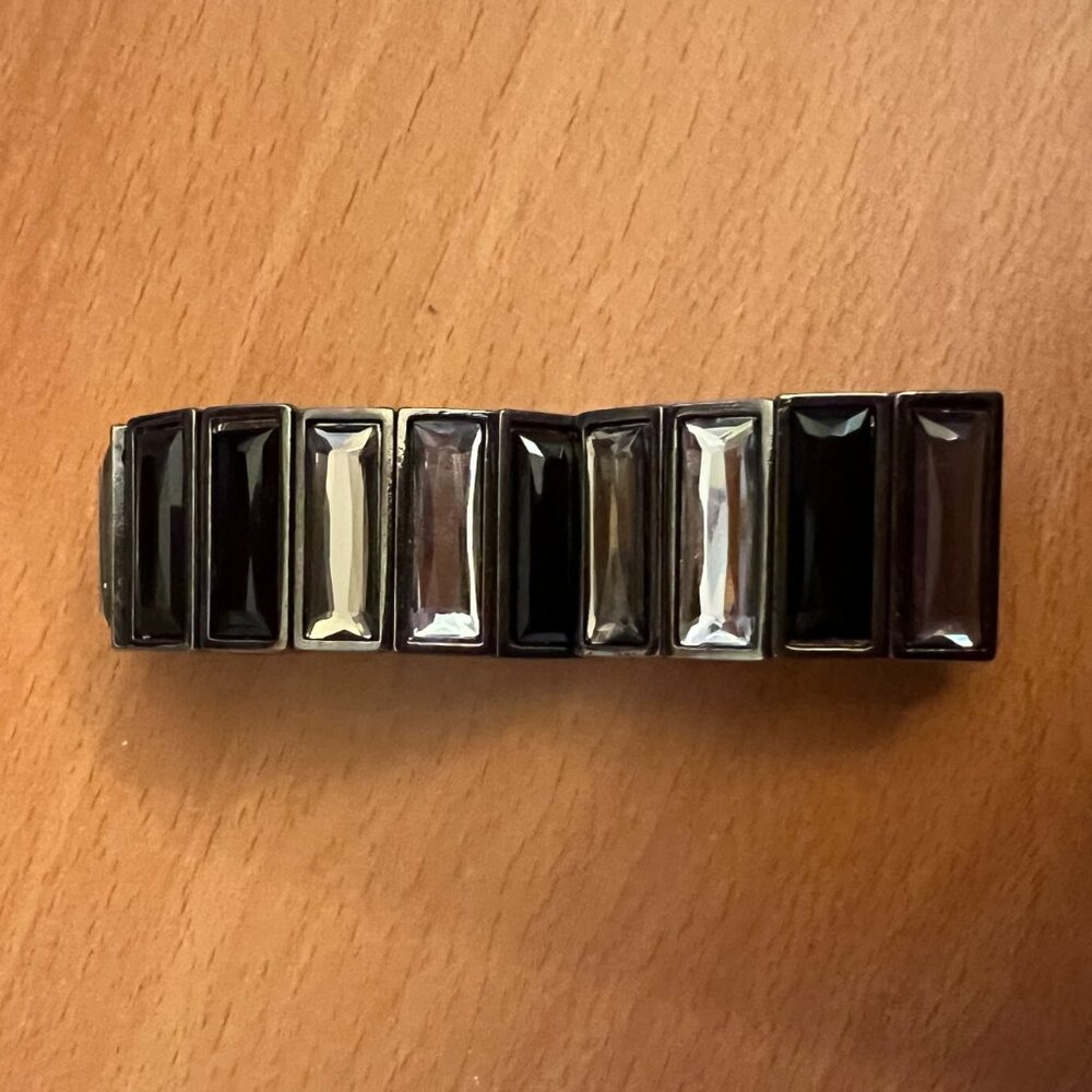 Vintage Chunky Rectangular Stretch Bracelet - image 3